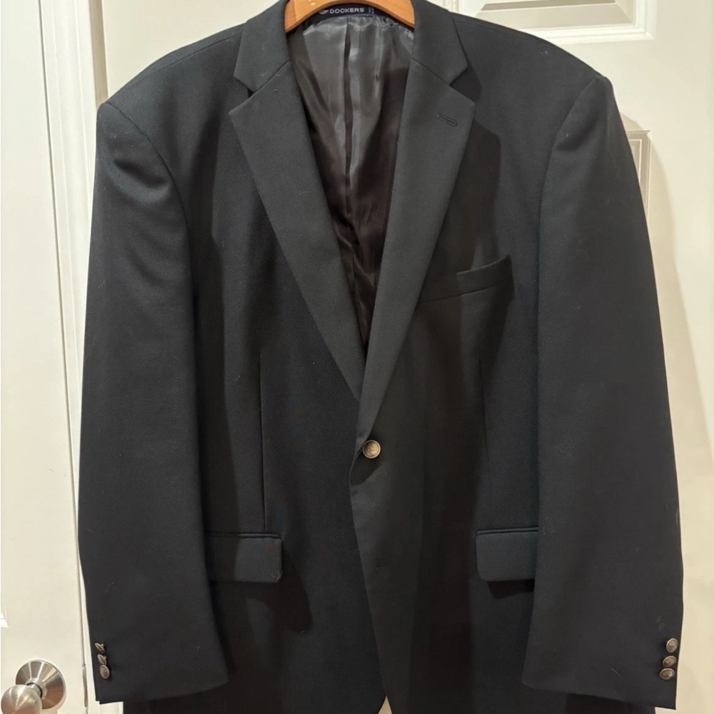 Dockers Classic Black Blazer Great Condition 50R